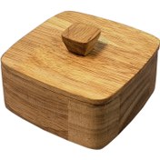 تصویر قندان چوبی مربع رابر روشن کد 351-115 