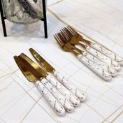 تصویر کارد و چنگال ماربل ایکیا 