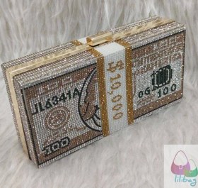 تصویر کیف دستی نگین کاری دلاری کد 5517 