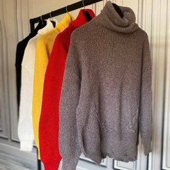 تصویر بافت گره ای یقه اسکی 