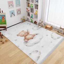 تصویر فرش کودک طرح خرس تدی مدل SM24701B 