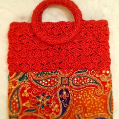 تصویر کیف دستباف سوزندوزی 