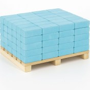 تصویر آجر فشاری مینیاتوری آبی آسمانی دو سایز 1.12 و 1.24