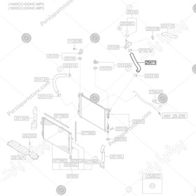 تصویر شلنگ رادیاتور هیوندای اکسنت مونتاژ IV جنیون پارت 