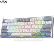 تصویر کیبورد مکانیکال گیمینگ ردراگون مدل K617 FIZZ Redragon K617 FIZZ Pink & White Gaming Keyboard