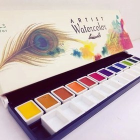 تصویر آبرنگ اقامیری 12 رنگ Aghamiri 12 color Watercolours