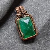 تصویر گردنبند سنگ جید سبز 