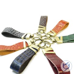 تصویر جاسوئیچی چرم مدل لبخند mk315 