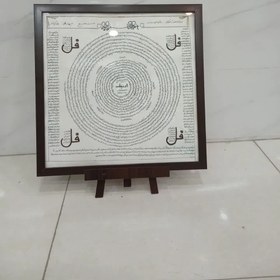 تصویر چهار حرز+چهارقل 40*40 همراه با پایه 