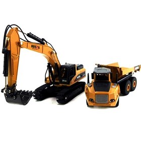 تصویر ماکت ماشین هوینا مدل کامیون و لودر 