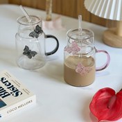 تصویر ماگ پیرکس پروانه ای 