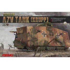 تصویر ماکت مخزن Ts-017 1/35 آلمانی A7v Krupp، کیت مدل پلاستیکی Meng 