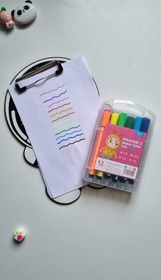 تصویر ماژیک نقاشی ۱۲ رنگ ۳ ضلعی 