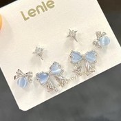 تصویر گوشواره پاپیون آبی 