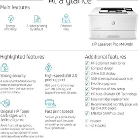 تصویر پرینتر تک کاره لیزری اچ پی مدل M404dn HP LaserJet Pro M404dn Printer