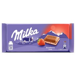 تصویر شکلات تابلت میلکا با مغز توت فرنگی (100 گرم) milka شکلات و فرآورده های کاکائویی میلکا 100