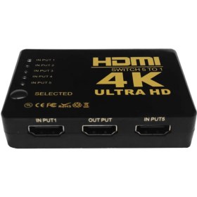 تصویر سوئیچ 5 به 1 HDMI دی-نت مدل D-NET 4K D-NET SWITCH HDMI 5 TO 1 PORT 4K