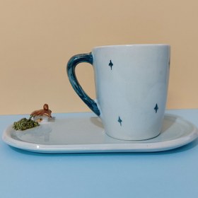 تصویر ست ماگ و زیرماگی سرامیکی mug