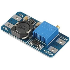 تصویر ماژول افزاینده ولتاژ MT3608 با ورودی میکرو USB و جریان ۲ آمپر 