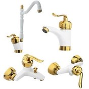 تصویر ست شیرآلات فراست پویا مدل قاجاری 