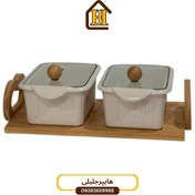 تصویر ظرف سرو غذا سرامیک بامبو 