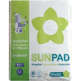 تصویر زیر انداز بیمار سان پد 5 عددی (Sun pad) ا sunpad sanitary pad 