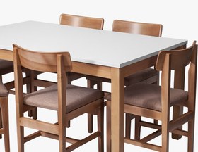 تصویر ست میز و صندلی ناهار خوری 6 نفره تاک 