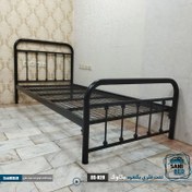تصویر تخت خواب یکنفره فلزی چکاوک 