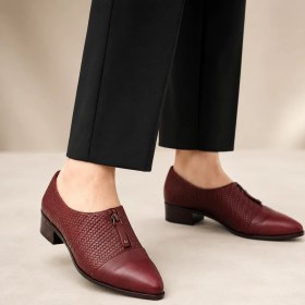 تصویر کفش چرم طبیعی زنانه کد 881 