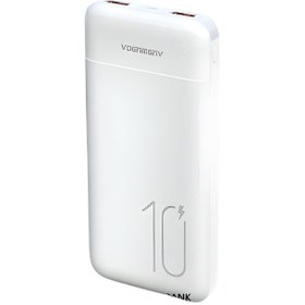 تصویر پاوربانک Denmen 10W 10000mAh مدل DP36 سفید پاوربانک دنمن مدل DP36 سفید