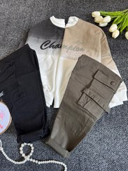 تصویر ست دورس و شلوار کتان تینجری ۵۰-۶۵ - م 