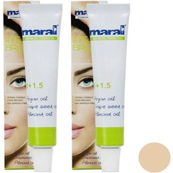 تصویر رنگ ابرو مارال شماره 10 حجم 15 میلی لیتر رنگ بلوند پلاتینه مجموعه 2 عددی 