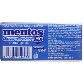 تصویر خوشبو کننده دهان منتوس نعنا قوطی فلزی 35 گرم Mentos خوشبوکننده دهان 35 گرم نعنا