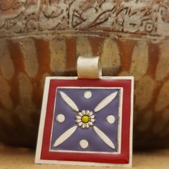 تصویر آویز نقره درفش کاویانی Persian flag (derafsh kaviani)silver pendant