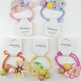 تصویر کش مو بچگانه توپی 