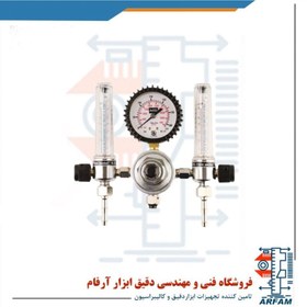 تصویر مانومتر آرگون و CO2 توان جم دو فلومتر مدل TJI0203 Tavan Jam Ar/Co2 Regulator TJI0203