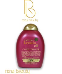 تصویر شامپو روغن کراتین اوجی ایکس ضدموخوره نرمی عالی مو بدون سولفات ogx keratin oil anti breakage shampoo