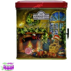 تصویر چای سیاه احمد مدل کریسمس وزن ۱۰۰ گرم قوطی فلزی موزیکال 