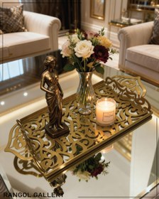 تصویر سینی دکوری کالیگرافی فلزی 