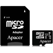 تصویر کارت حافظه‌ی اپیسر microSDHC 8GB UHS-I Class10 With Adapter 