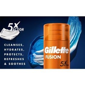 تصویر ژل اصلاح ژیلت (Gillette) مدل Fusion 5 حجم 200 میلی لیتر اصلاح صورت و بدن آقایان