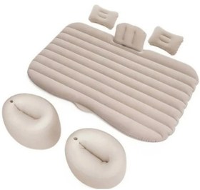 تصویر تشک بادی گارددار (تخت بادی) داخل ماشین ۵ تکه + پمپ باد 