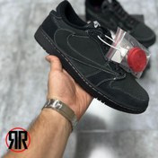 تصویر کتانی نایکی ایر جردن ۱ تراویس اسکات مردانه سایز ۴۵ چرم مصنوعی 