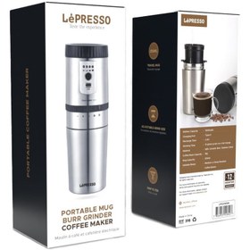 تصویر قهوه ساز پرتابل لیپرسو مدل LPGCMSM قهوه ساز پرتابل لیپرسو LePresso Portable Mug Burr Grinder Coffee Maker LPGCMSM