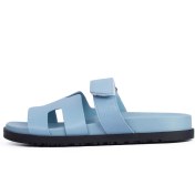 تصویر صندل زنانه هرمس لژدار آبی کد 601 