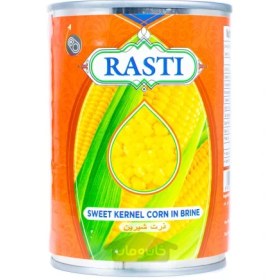 تصویر ذرت شیرین در آب نمک 400 گرم راستی RASTI RASTI sweet kernel corn in brine 400g