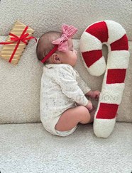 تصویر کوسن آبنبات عصایی 