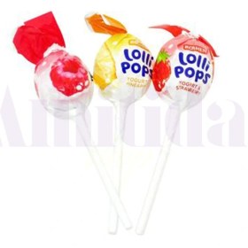 تصویر آبنبات چوبی لولی پاپز Lollipops روشن بسته 48 عددی Roshen Hard Candy Lollipops Gum Fruit Mix With Yogurt Flavours 920gr