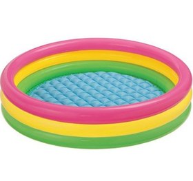 تصویر استخر بادی رنگی گرد 