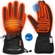 تصویر دستکش گرمایشی همراه باتری مناسب اسکی و موتور سواری و غیره ... - M 